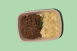 لحم بقري مفروم مع بطاطا مهروسة