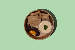 Hummus Dips w Crackers (GF + LF) /تغميسة حمص مع مقرمشات الخبز