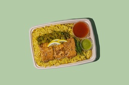Fish Mutabak w Rice (LF)/مطبق سمك مع أرز